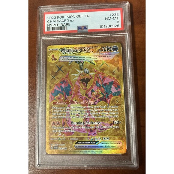 Charizard ex 228/197 - PSA 8 - Hyper Rare - Sv03: Obsidian Flames - Picture 1 of 2